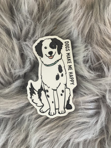 Dogs Make Me Happy Sticker